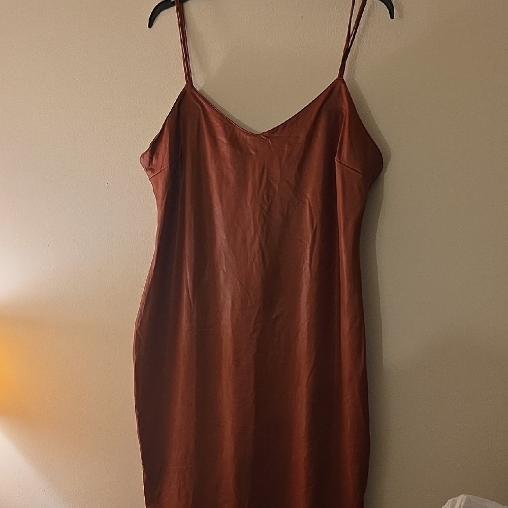 AKIRA PLUS size Rust Slip Dress 2x